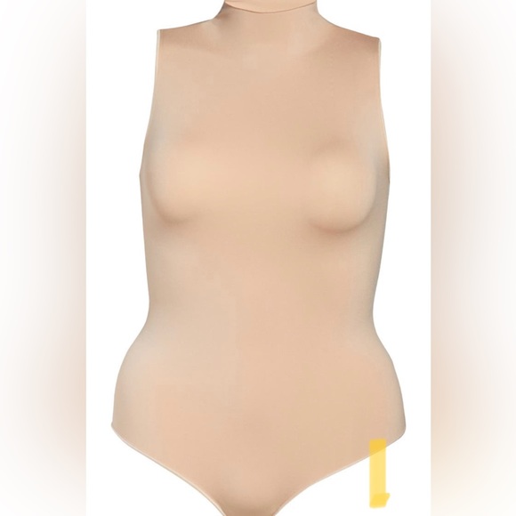 ESSENTIAL MOCK NECK SLEEVELESS BODYSUIT | MARBLE - Picture 1 of 5